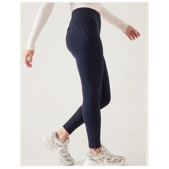 Athleta Delancey skyline high rise hybrid pants navy blue size medium - Picture 3 of 9
